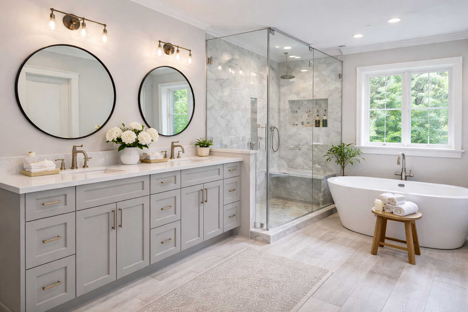 Staten Island Modern Bathroom Renovated by Archi Builders